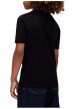 Thumbnail T-shirt en coton noir uni à coupe droite avec un col rond et des manches courtes - Image 4