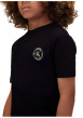 Thumbnail T-shirt en coton noir uni à coupe droite avec un col rond et des manches courtes - Image 6