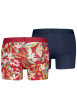 Thumbnail Lot de 2 boxers classiques en coton bleu et rouge munie d'une coupe moulante - Image 2