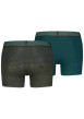 Thumbnail Lot de 2 boxers classiques en coton verts à motifs munis du logo - Image 2