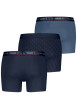 Thumbnail Lot de 3 boxers classiques en coton noirs et bleus à motifs minimalistes - Image 2