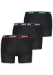 Thumbnail Lot de 3 boxers classiques en coton noirs unis à coupe slim et logo blanc - Image 2