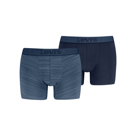 Lot de 2 boxers classiques en coton bleus à...