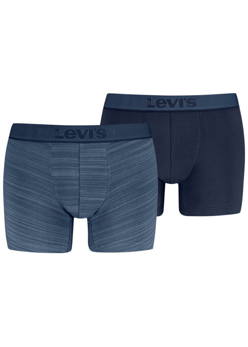 Lot de 2 boxers classiques en coton bleus à...