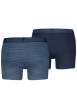 Thumbnail Lot de 2 boxers classiques en coton bleus à motifs munis du logo - Image 2
