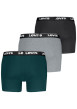 Thumbnail Lot de 3 boxers classiques en coton multicolores unis à coupe slim - Image 2