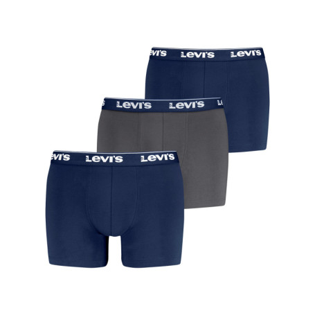 Lot de 3 boxers classiques en coton bleu marine...