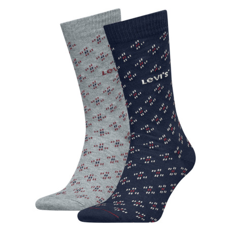 Lot de 2 paires de chaussettes hautes bleues et...
