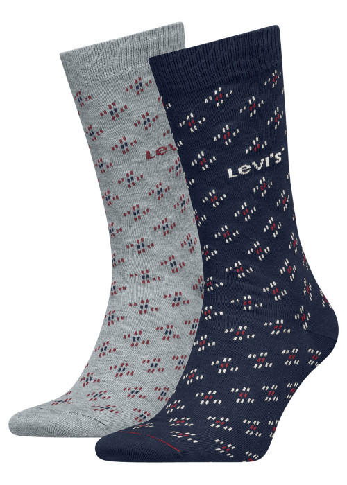 Lot de 2 paires de chaussettes hautes bleues et...