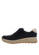 Thumbnail Baskets bleu marine à talon compensé bas avec des lacets et un zip latéral - Image 3