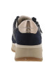Thumbnail Baskets bleu marine à talon compensé bas avec des lacets et un zip latéral - Image 4