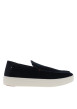 Thumbnail Mocassins en cuir bleu marine à semelle plate et un logo embossé sur la semelle - Image 2