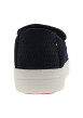 Thumbnail Mocassins en cuir bleu marine à semelle plate et un logo embossé sur la semelle - Image 4