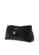 Thumbnail Sac à bandoulière noir à motifs monogrammes muni d'un zip et d'une pression - Image 2