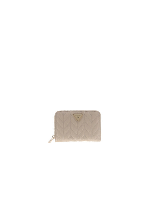 Portefeuille beige à motif monogramme pourvu...