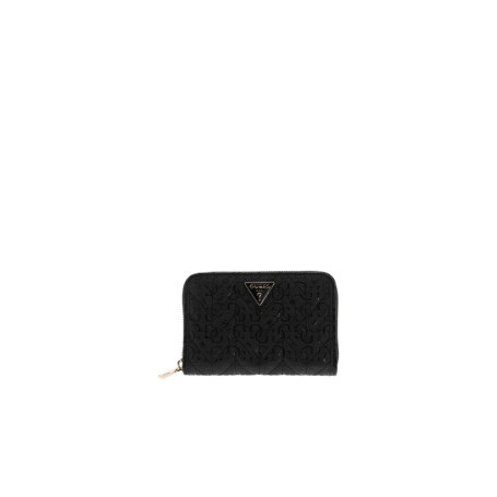 Portefeuille noir à motif monogramme pourvu...