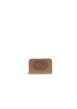 Thumbnail Portefeuille caramel uni muni d'une fermeture à zip et d'un gros logo cousu