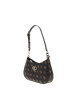 Thumbnail Sac à main porté épaule marron à motifs monogrammes pourvu d'un zip - Image 2