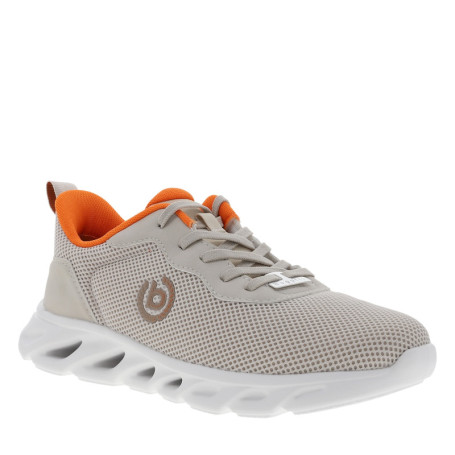 Baskets running taupe avec un talon plat et...