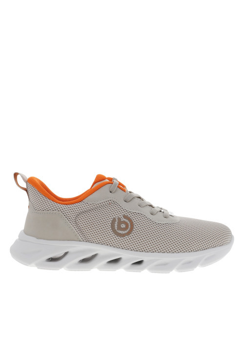 Baskets running taupe avec un talon plat et...