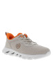 Thumbnail Baskets running taupe avec un talon plat et pourvues de lacets - Image 2