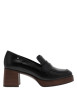 Thumbnail Mocassins en cuir noir vernis avec une semelle décroché moyen - Image 2