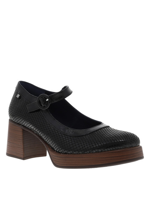 Mocassins en cuir noir verni à semelle décroché...