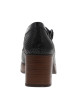 Thumbnail Mocassins en cuir noir verni à semelle décroché moyen et à boucle - Image 4