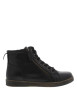 Thumbnail Bottines en cuir noires à talon plat avec des lacets et une fermeture zippée - Image 2