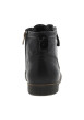 Thumbnail Bottines en cuir noires à talon plat avec des lacets et une fermeture zippée - Image 4