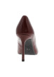 Thumbnail Escarpins en cuir bordeaux à talon décroché haut et a bout pointu - Image 4