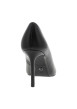 Thumbnail Escarpins noirs en cuir décolleté simple avec un talon décroché haut - Image 4