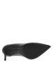 Thumbnail Escarpins noirs en cuir décolleté simple avec un talon décroché haut - Image 6