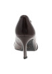 Thumbnail Escarpins décolletés simples en cuir bordeaux avec un talon décroché haut - Image 4