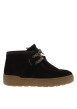 Thumbnail Boots en cuir chocolat avec un talon plat et des lacets à motif léopard - Image 2