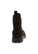 Thumbnail Boots en cuir chocolat à talon plat avec des soufflets élastiqués - Image 4