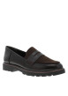 Thumbnail Mocassins marron à talon décroché bas avec des soufflets élastiqués