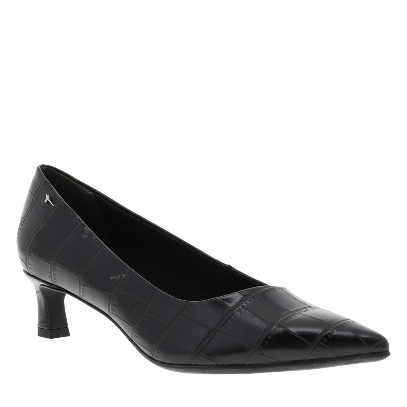 Tamaris - Escarpins Simple Noir à Talon Décroché Moyen Et à Bout Pointu - Noir Tamaris - Escarpins Simple Noir à Talon Décroché Moyen Et à Bout Pointu - Noir