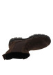 Thumbnail Boots en cuir chocolat à talon décroché bas avec des soufflets élastiqués - Image 5