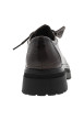 Thumbnail Mocassins en cuir marron à semelle plate et une femreture à lacets - Image 4