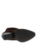 Thumbnail Bottes en cuir chocolat à talon plat munies d'un zip et d'un soufflet élastiqué - Image 6