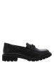 Thumbnail Mocassins noirs vernis avec un talon décroché bas et des soufflets élastiqués - Image 2