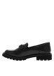 Thumbnail Mocassins noirs vernis avec un talon décroché bas et des soufflets élastiqués - Image 3