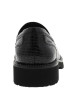 Thumbnail Mocassins noirs vernis avec un talon décroché bas et des soufflets élastiqués - Image 4