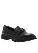 Thumbnail Mocassins noirs à semelle plate et une boucle métallique de la marque à l'avant