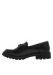 Thumbnail Mocassins noirs à semelle plate et une boucle métallique de la marque à l'avant - Image 3