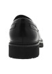 Thumbnail Mocassins noirs à semelle plate et une boucle métallique de la marque à l'avant - Image 4