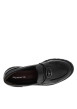 Thumbnail Mocassins noirs à semelle plate et une boucle métallique de la marque à l'avant - Image 5