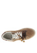Thumbnail Tennis en cuir nubuck camel avec un talon plat et des lacets blancs et marron - Image 5