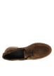 Thumbnail Mocassins bateau en cuir brunes à semelle plate et une fermeture à lacets - Image 5